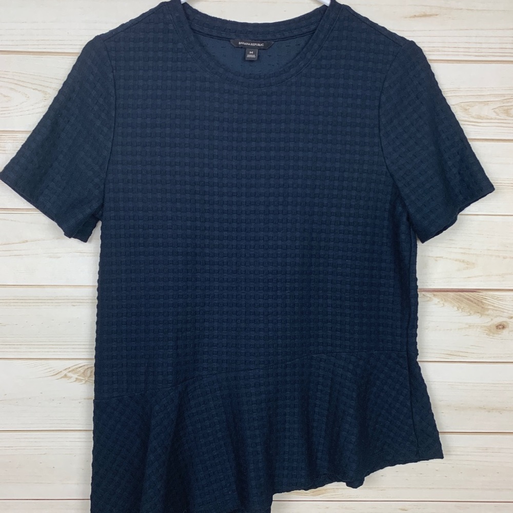 Banana Republic Black knit short sleeve top